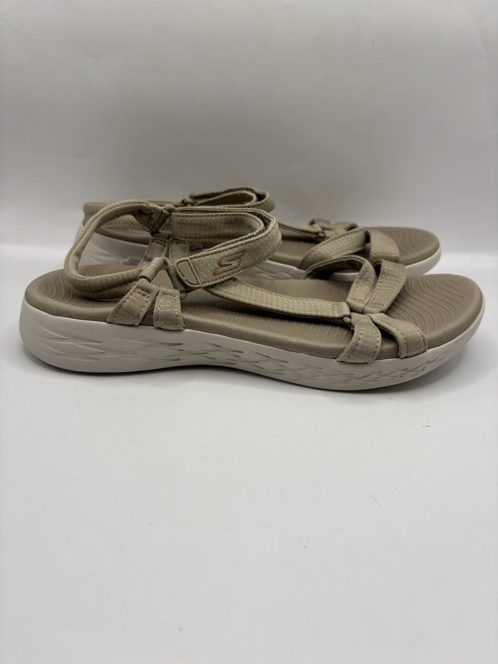 Skechers On The Go 600 Brilliancy Sport Beige Sandals Women Size 10